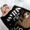 Funny Sloth Lover Gift Throw Blanket Soft Beds Camping Polar Sleeping Bag Blankets