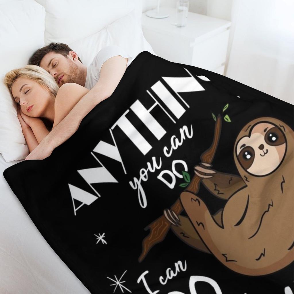 Funny Sloth Lover Gift Throw Blanket Soft Beds Camping Polar Sleeping Bag Blankets