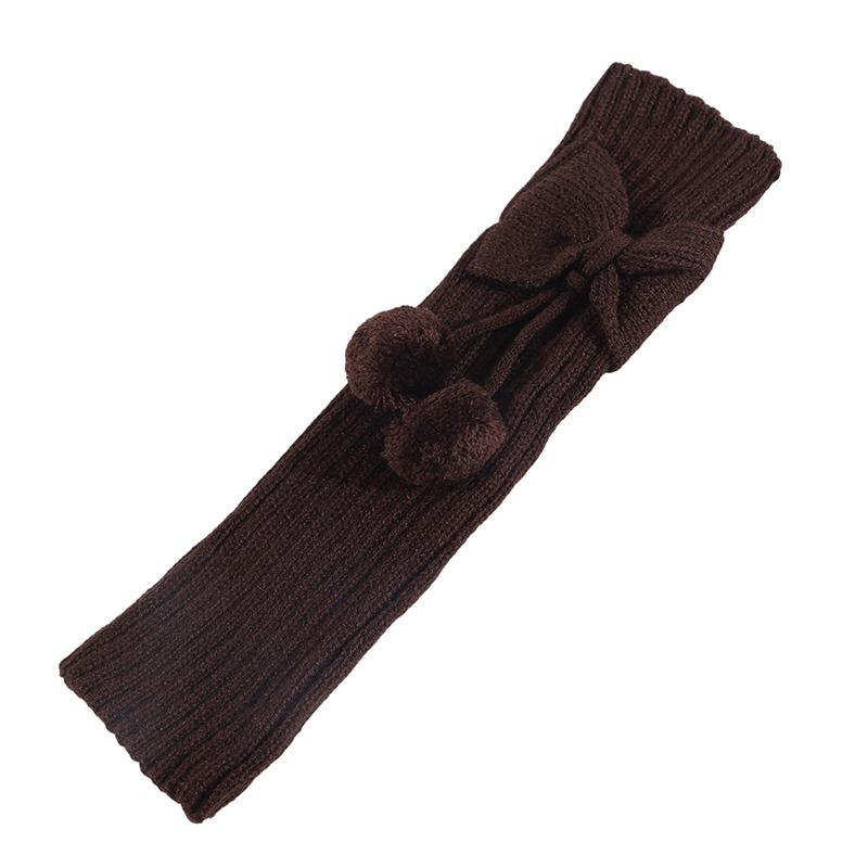 Kvinner Jenter Mote Strikkede Leggvarmere Kabelstrikk Fotløse Bootsokker Vinter Kawaii Benvarmere med Dusker