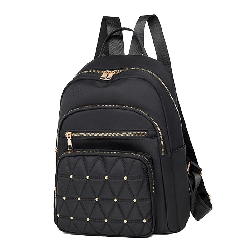 Quilting Stitch & Studs Backpack for Women, Fashion Simple Casual Daypack, Versatile Commuter Bag