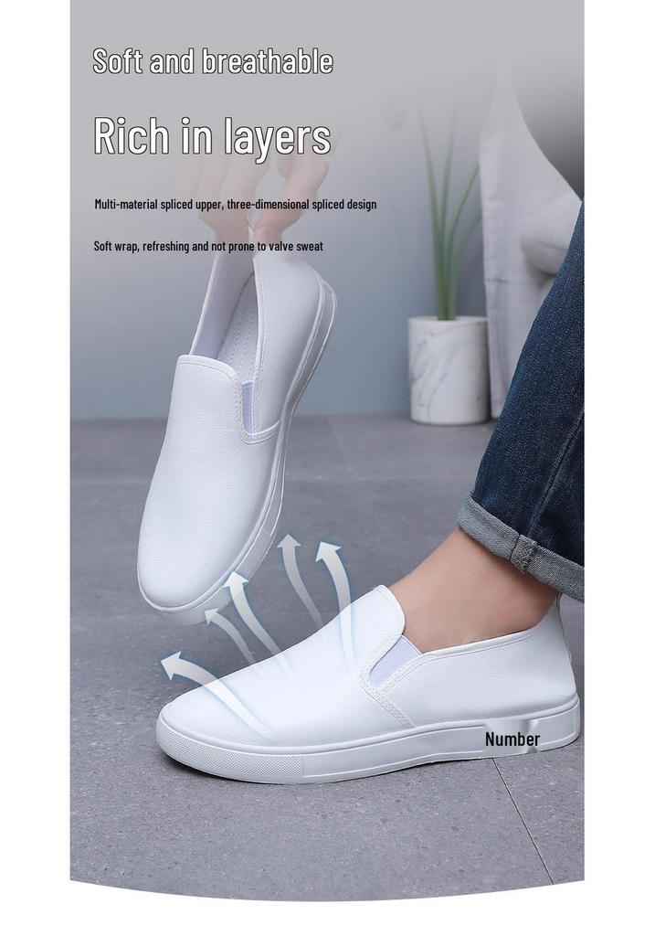 Women's Spring & Autumn Waterproof Flat Slip-On Shoes - Non-slip, Soft Sole Casuals