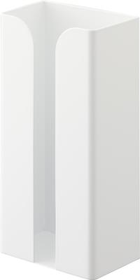 Yamazaki Tower Magnetic Plastic Bag & Kitchen Paper Holder, White, Approx. W13 X D8.3 X H26cm, Tissue Case, Plastic Bag Holder, Easy Installation,