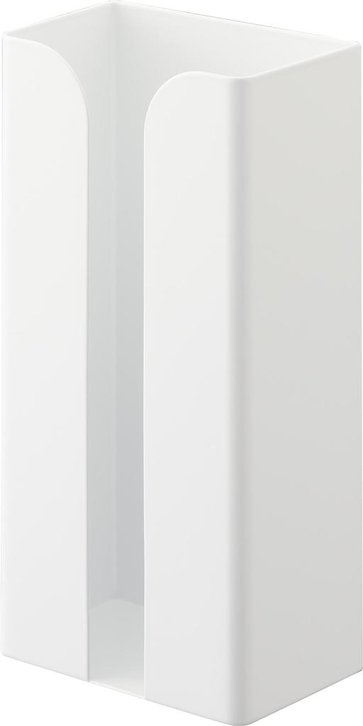 Yamazaki Tower Magnetic Plastic Bag & Kitchen Paper Holder, White, Approx. W13 x D8.3 x H26cm, Tissue Case, Plastic Bag Holder, Easy Installation,
