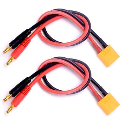 LinsyRC 2er-Pack XT90 Stecker auf 4mm Bananenstecker Ladekabel Adapter für RC-Helikopter, Quadcopter und LiPos