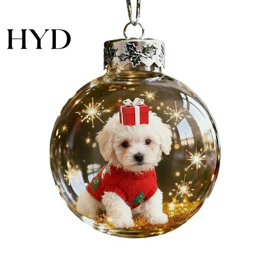 Handmade Glass Christmas Decorations Bird Acrylic Ornaments 2D Cardinals Animal Tree Elegant Decor Handcrafted Holiday Hanging for Home 3D Balls