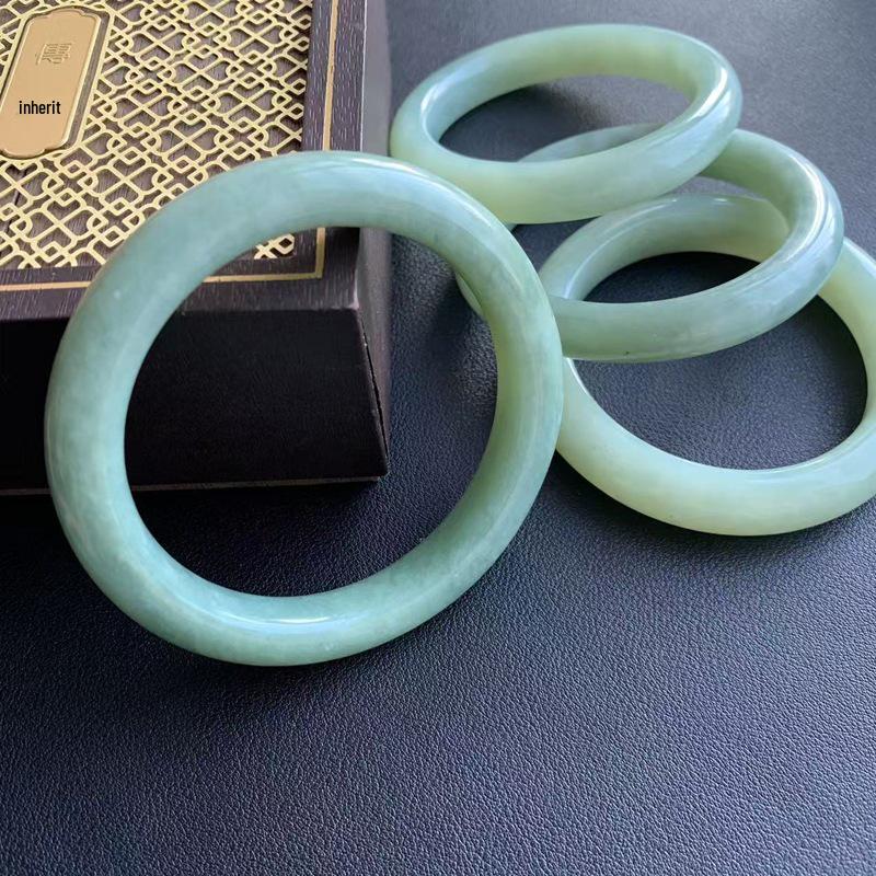 Xiuyan Jade Bracelet - Blue  Oily Delicate with Bright Color 60-61