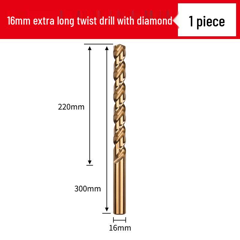 Cobalt Extra-Long High-Strength Alloy Twist Drill Bit for Stainless Steel and Woodworking