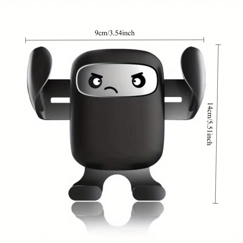 Creative Cartoon Car Phone Holder - Adjustable Air Vent Clip Mount for GPS Navigation & Hands-Free Driving