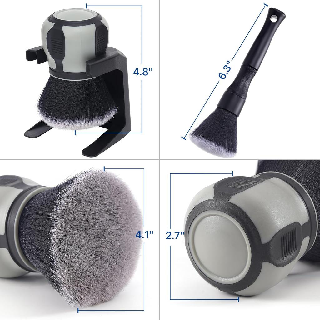 Curveball Detail Brush, Car Ultra Soft Bristles Detailing Brushes, 4PCS Professional Auto Cleaning Brush, Covers Large Area Ide Or Outside Vehicles,
