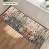 1Pcs Abstract Print Plush Non-Slip Washable Area Rug Runner for Living Room, Bedroom, Bedside & Home