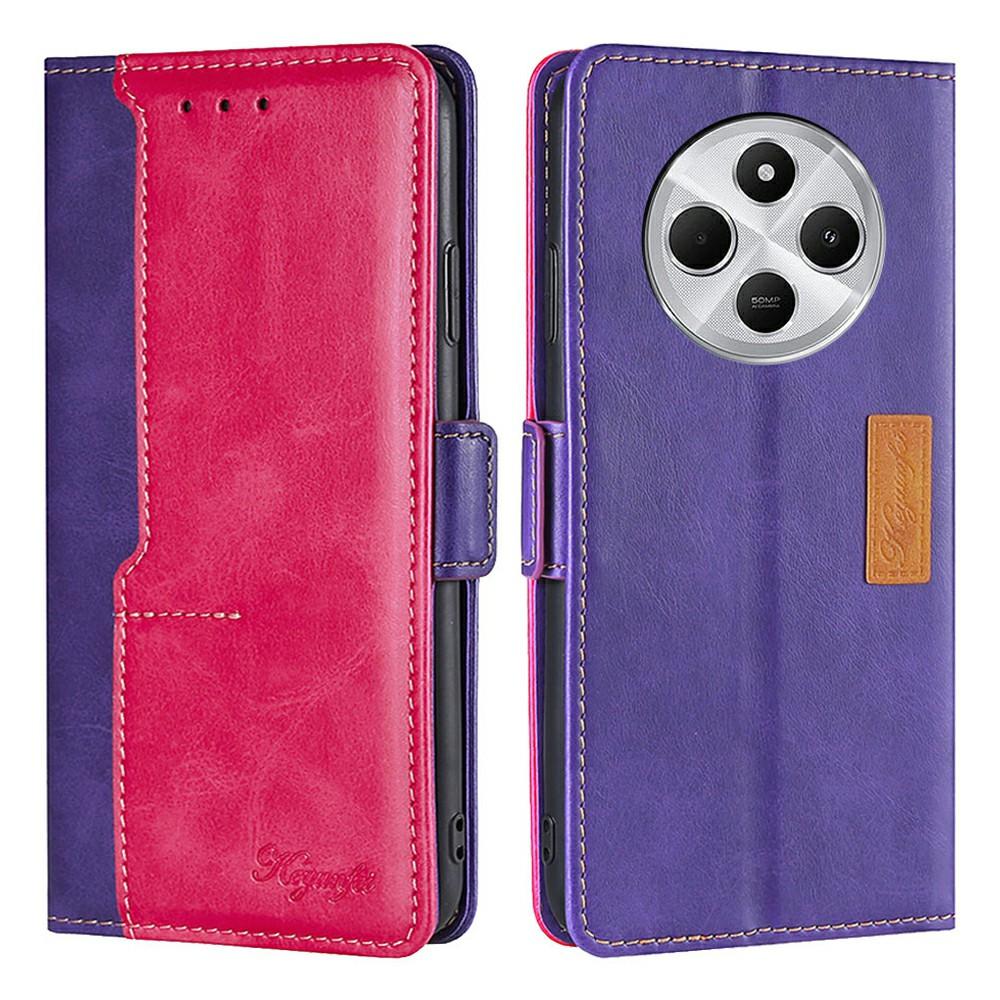 Phone Case For Xiaomi Redmi 14C 4G/14R 5G/A4 5G/Poco C75 4G Contrast Color Wallet Leather Cover