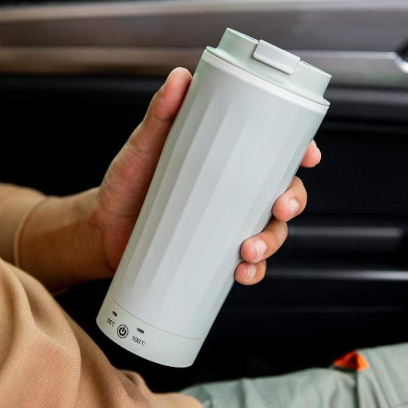 Intelligent Temperature Control Vehicle Heating Cup 500ml Stainless Steel Insulated Mug For Commuting Camping Office Use