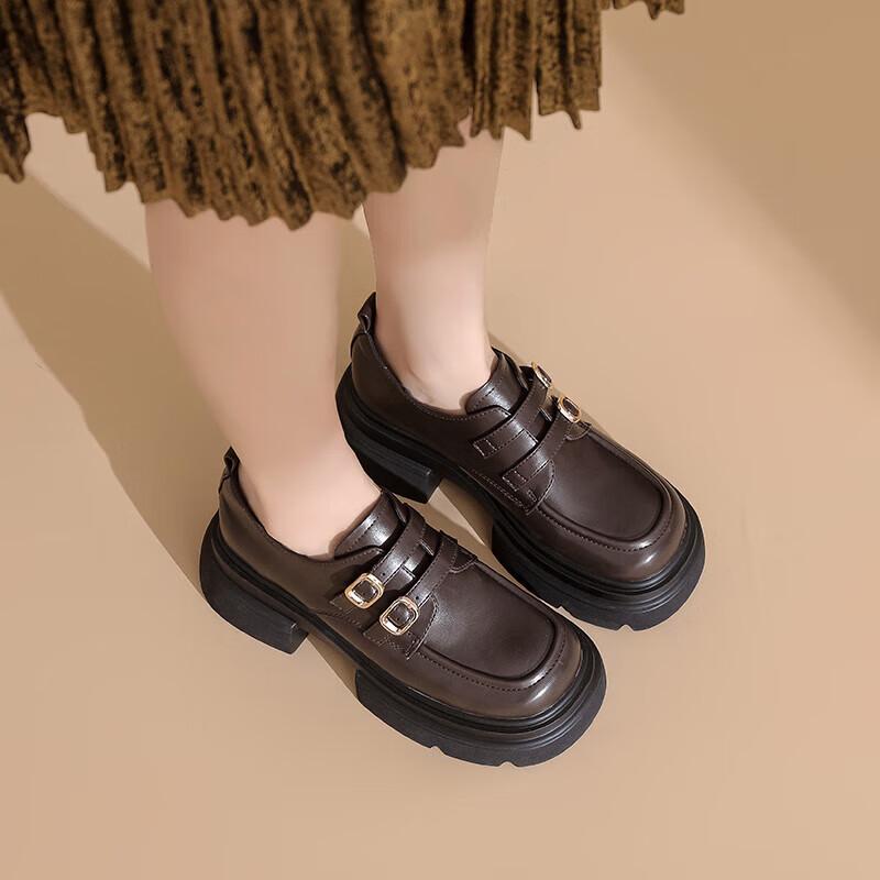 Daphne Women s Chunky Platform Loafers 37