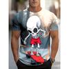 Men's Fashion 3D Printed Men's T-Shirt Round Neck Short Sleeve Trendy Street Wear