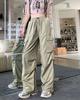 Women High Waist Wide Leg Cargo Pants Thin Drawstring Multi Pocket Loose Casual Outdoor Trousers