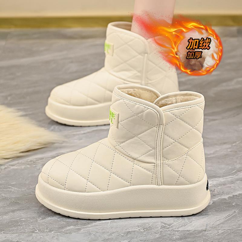 Snow boots women's 2025 winter new women's shoes short tube thermal cotton shoes piled thickened shoes women's boots shoes women's MX7807
