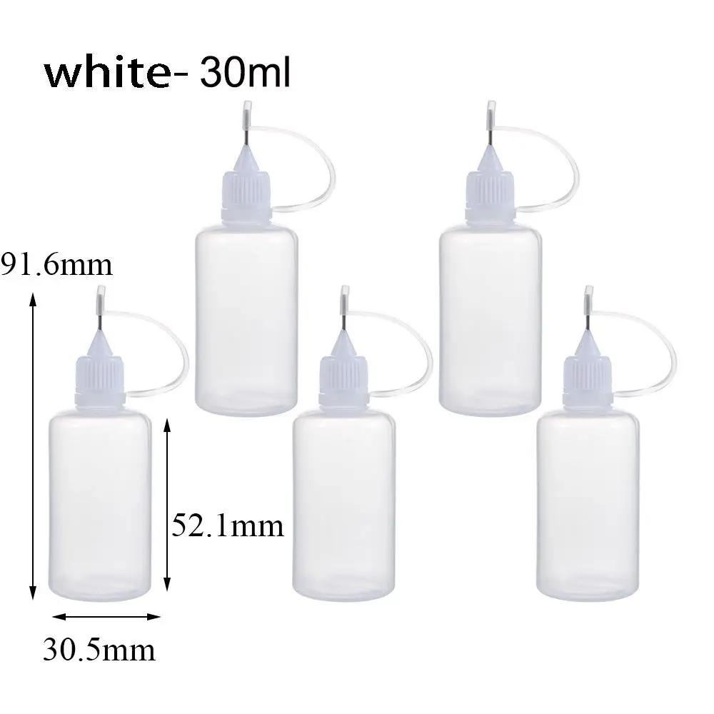 5/10/20/30/50/100ML Resuable Needle Tip Glue Applicator Plastic Bottle for Paper Quilling DIY Scrapbooking Paper Craft Tool