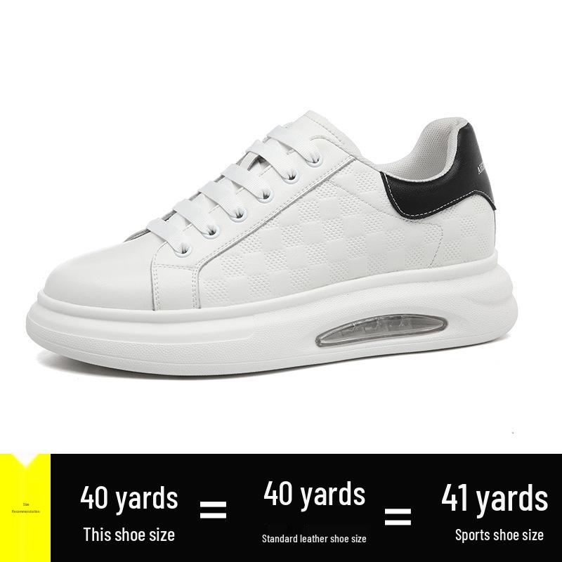 

2025 Autumn Men s 6cm Height-Boosting Sneakers: Trendy, Versatile, Invisible Lift Size 39 білий