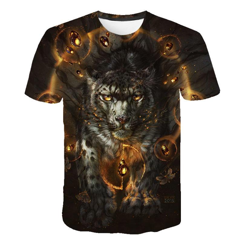 

Свободные летние топы для мужчин, одежда больших размеров, футболка с 3D принтом животных, футболки с узором тигра для пар, топ с короткими рукавами и круглым вырезом, дышащие мужские рубашки 6XL