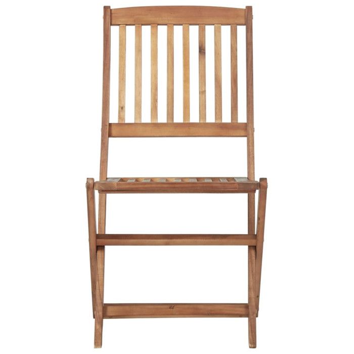VidaXL Lot de 8 Chaises Pliables d'Extérieur, Sièges de Terrasse, Chaises de Balcon, Meubles de Patio Jardinage, Bois 3074939