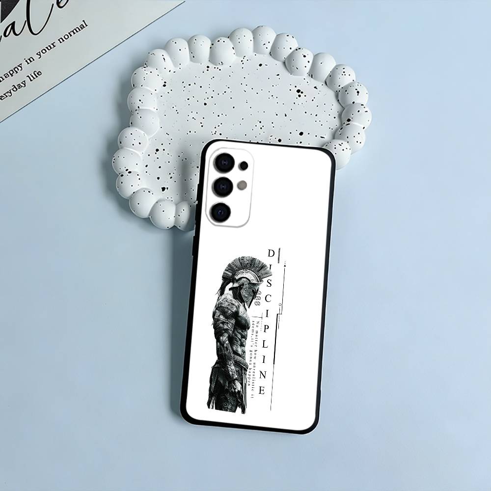 Cool S-Spartan Phone Case For Samsung S25,S24,S21,S22,S23,S30,Ultra,S20,Plus,Fe,Lite,Black Soft Silicone