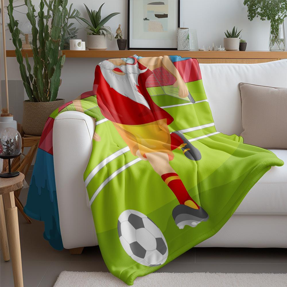 Cozy Football Throw Blanket Soft Fleece Sports Team Lover Gift Home Decor Bedding Gift for Him Her Kids Room