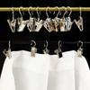 200/10x Mini Metal Curtain Clips with Hook Stainless Steel Iron Drapery Hook Enduring Home Window Accessories Home Decoration