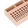 3 Slots Leather Tool Holder 98 Holes Leathercraft Storage Organizer Wooden Tool Rack  Workshop Use