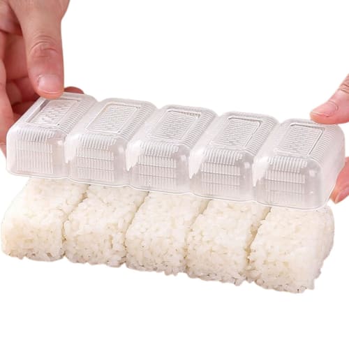 Japanese sushi mold, rice ball mold, rice ball mold, nigiri sushi mold, Japanese cooking utensils, non-sticky five-piece rice ball press mold, food-gr