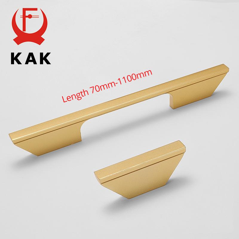 KAK Black Kitchen Handle Fashion Aluminium Alloy Cupboard Door Pulls Wardrobe Cabinet Handle Long Furniture Handle Hardware