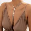 Original Design Flat Frenum Snake Long Chain Necklace for Women Sexy Temperament Adjustable Weave Link Choker Jewelry Accessory