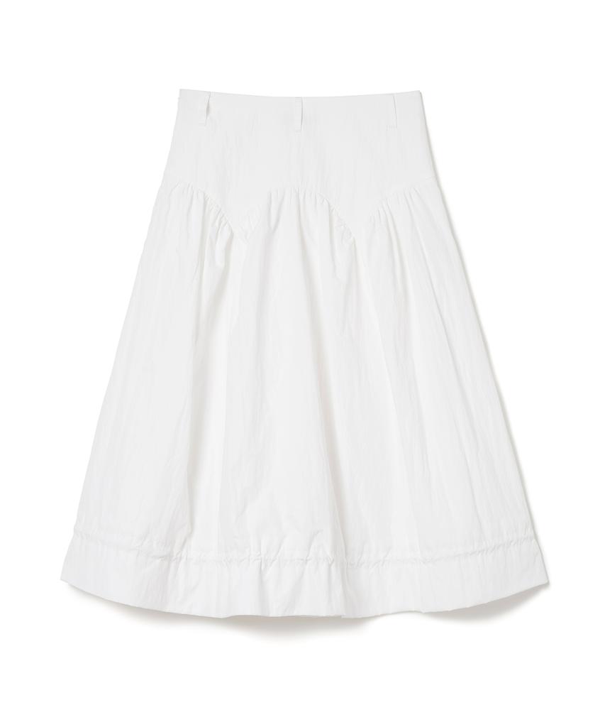 Milo Woman String Balloon Midi Skirt [White]