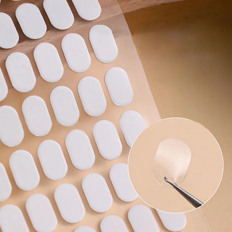 200pcsNail Support Double-Sided Tape Nail Art Special Transparent No-Trace Jelly Tape Wearable Nail Tips Practice Base Fixing St