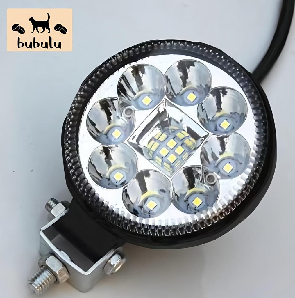 Bubulu LED Work Light, White, Waterproof, /24V, Car Fog Light, LED Light, Universal, Round