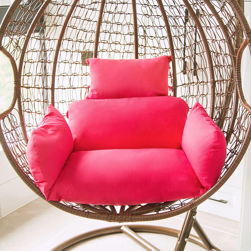 Removable Washable Solid Color Rattan Hanging Chair Cushion Set