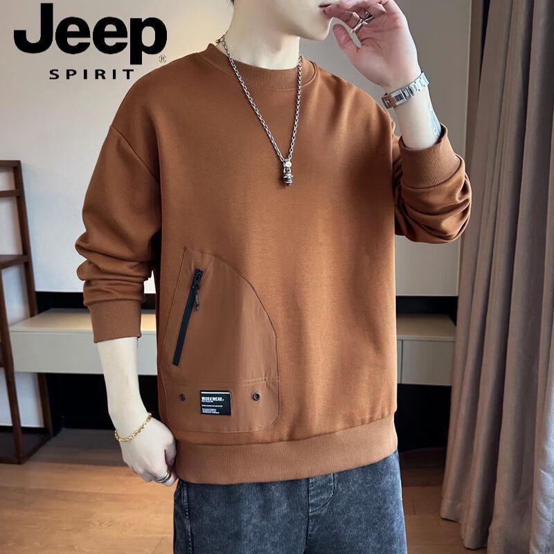 JEEP SPIRIT Men s Loose Fit Long Sleeve Crewneck Sweatshirt XXL