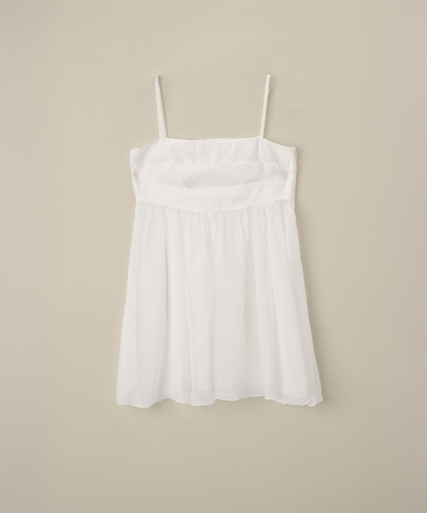 Limekeu Chiffon Strap Dress White