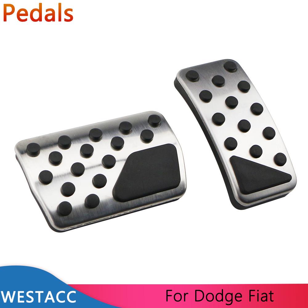 Stainlss Steel Car Accelerator Gas Brake Pedal Cover for Dodge Journey JCUV 2011- Fiat Freemont 2013-2016