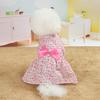 Summer Floral Bow Dog Dress Pet Wedding Dresses For Chihuahua Pug Yorkie Clothing Puppy Cat Products Dog Clothes for Small Dogs