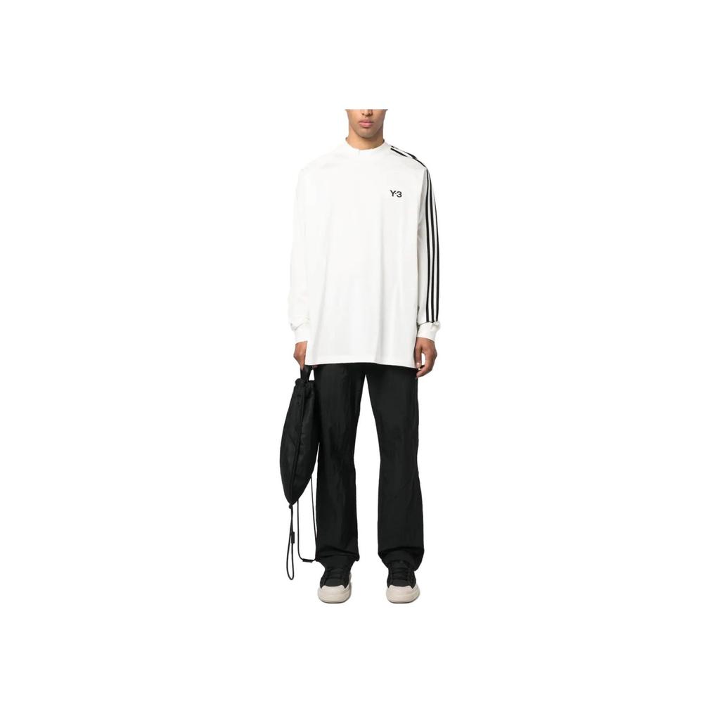 Y-3 Stripes Long-Sleeve Tee Off White/Black Men Tops IA1421