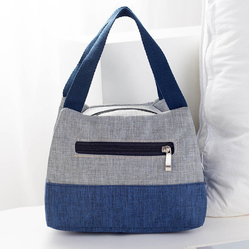 Tragbare Thermische Lunchbox-Taschen Große Kapazität Canvas-Stoff Lebensmittelaufbewahrung Handtaschen Reise Picknick-Beutel Isolierte Kühltasche Bento-Tasche