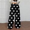 Women's Casual And Fashionable Printed Elastic Waist Loose Wide Leg Pants