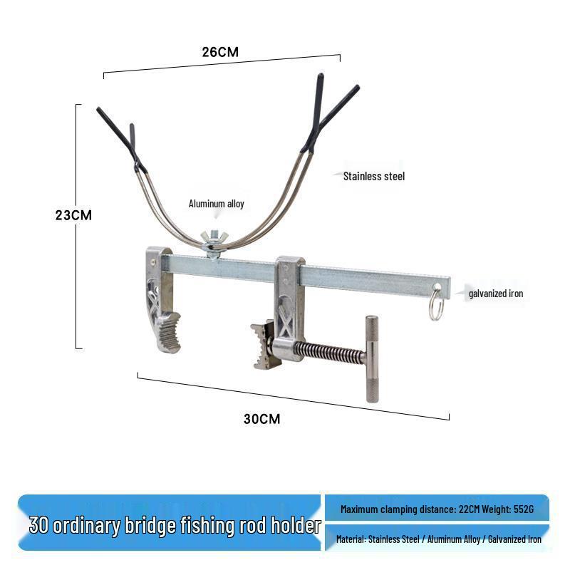 Multi-Functional Fishing Rod Holder for Ice, Boat, and Raft Fishing