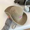 Japanese Retro Washed Cowboy Hats for Women Spring and Summer Outdoor Camping Sun Protection Sweet Pink Love Bucket Caps