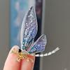 High-end Transparent Acrylic Dragonfly Brooch Female Animal Corsage Retro Pin Cartoon Silk Scarf Button Clothing