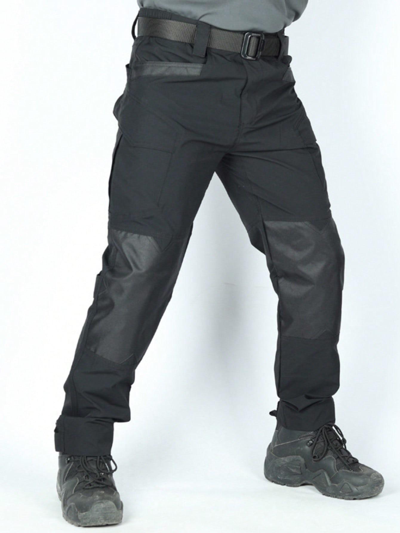 Men s Quick-Dry American-Style Camouflage Tactical Pants - Trendy, Wear-Resistant, Versatile Summer Military Fashion XXXL чёрный