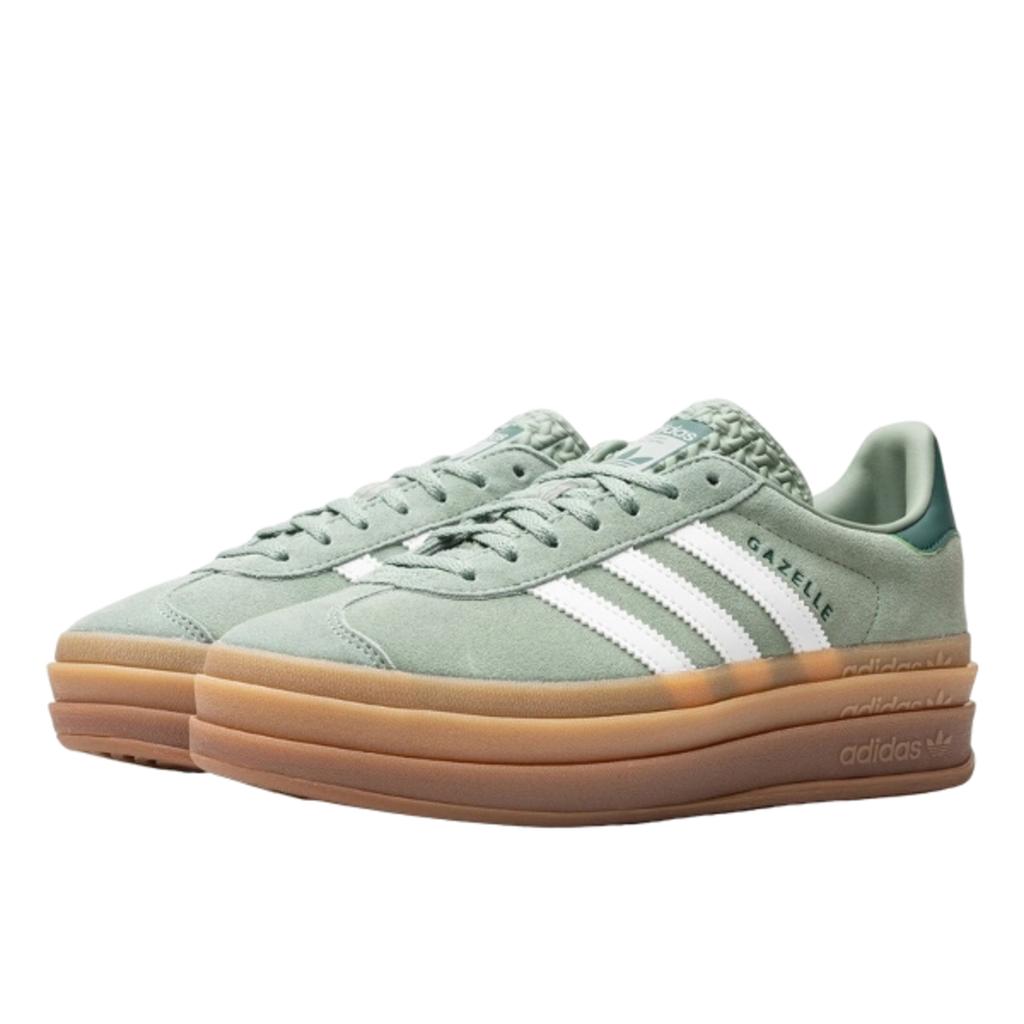 Adidas Gazelle Bold Silver Green Gum