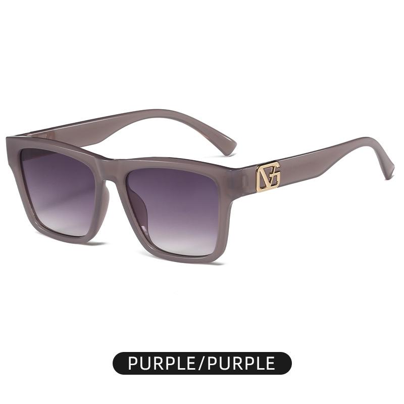 

New Sunglasses Fashion Letters Decorative Square Frame Uv Sunglasses For Women 3197