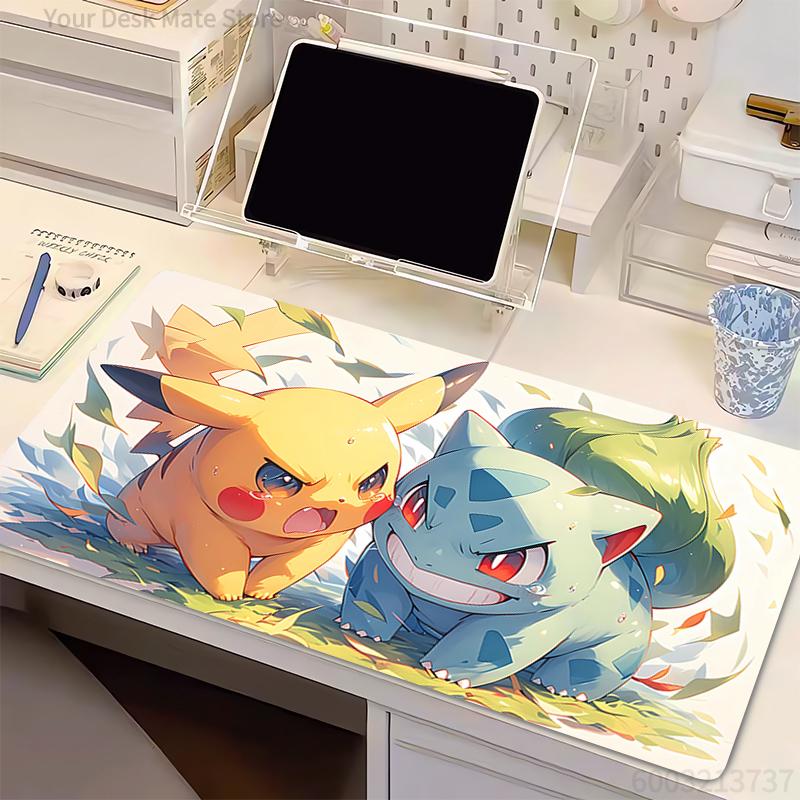 Anime Mouse Pad Computer Speed Type Varpet Mat P-Pokemon Bulbasaur For E-sports Players Laptop Keyboard Pad Mousepad PC Desk Mat