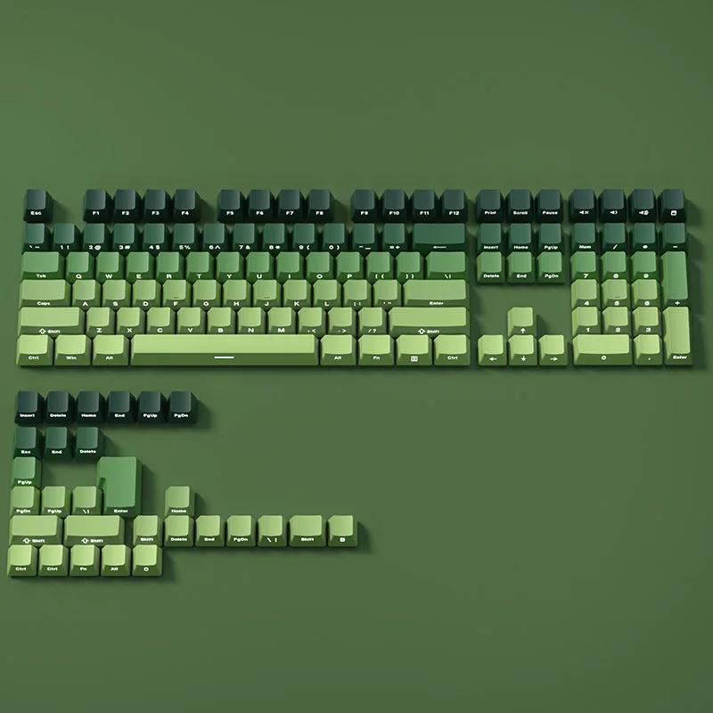 Gradient Keycaps Side Printed PBT Double Shot Shine Through  OEM Profile for MX Switches Gaming Keyboard 133 key caps keycap